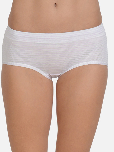 

mod & shy Women White Self-Design Hipster Briefs MU104M