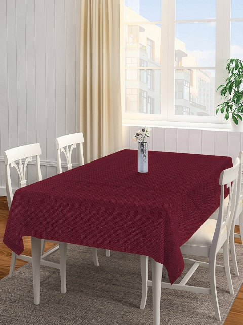 

KLOTTHE Maroon Woven-Design 6-Seater Rectangular Table Cover