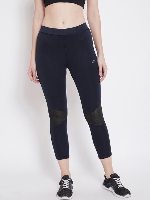 

NIVIA Women Navy Blue Solid Slim Fit Gym Capris
