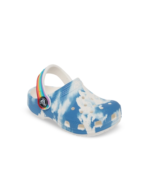 Crocs Classic Boys Blue White Printed Clogs