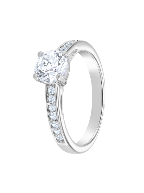 

SWAROVSKI Rhodium-Plated White Crystal-Studded Finger Ring, Silver