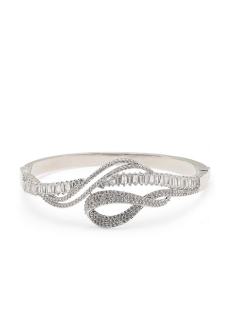 

shaze Women Silver Cubic Zirconia Bracelet