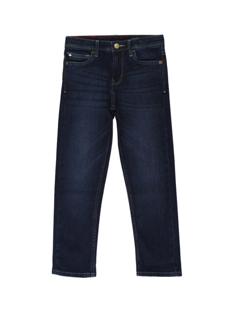 

Allen Solly Junior Boys Navy Blue Slim Fit Mid-Rise Clean Look Stretchable Jeans