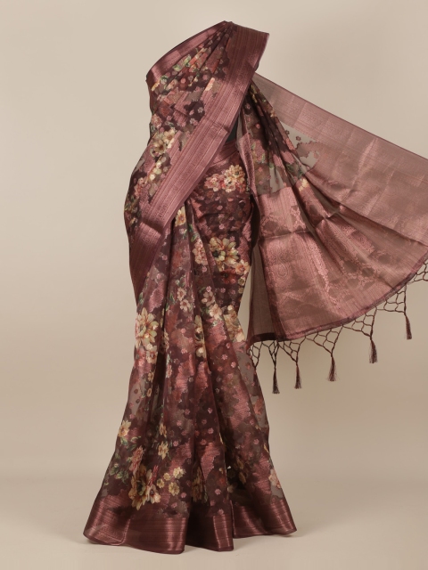 

Pothys Brown & Beige Tissue Woven Design Saree