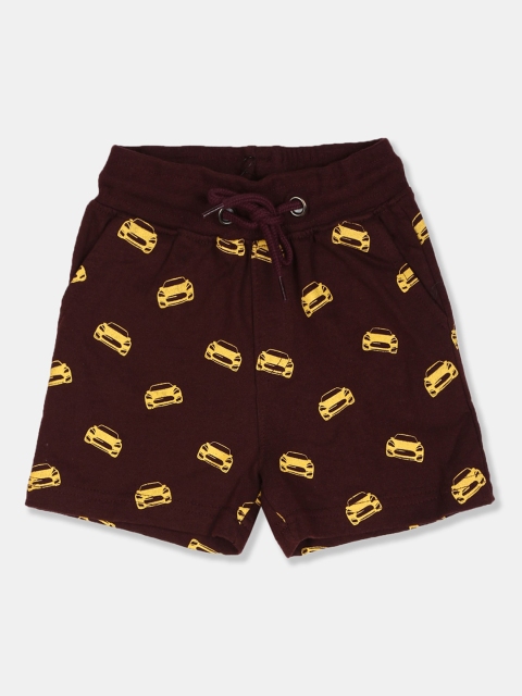 Cherokee Boys Brown Printed Regular Fit Regular Shorts