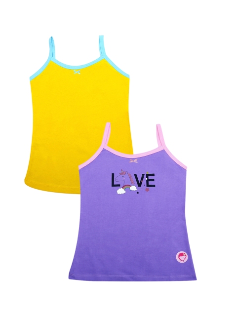 

DChica Girls Pack Of 2 Camisoles, Purple