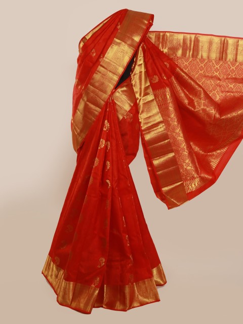 

Pothys Red Pure Silk Woven Design Kanjeevaram Saree