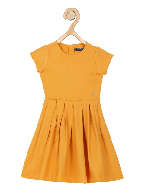 

Allen Solly Junior Girls Yellow Solid Fit and Flare Dress