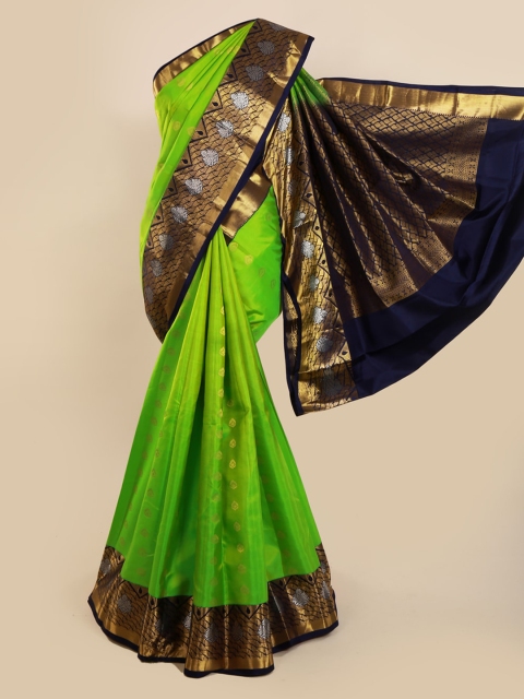 

Pothys Green Pure Silk Woven Design Kanjeevaram Saree