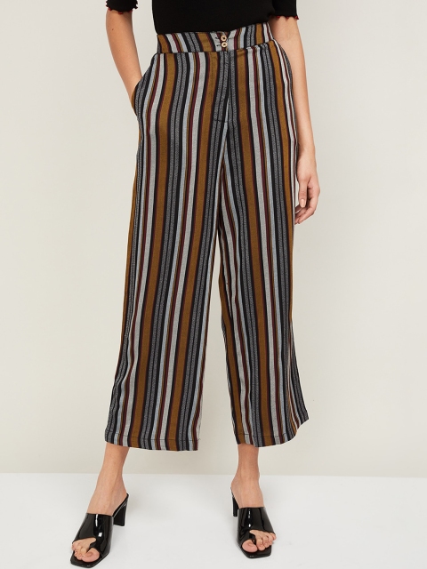 

CODE by Lifestyle Women Multicoloured Regular Fit Striped Culottes, Multi