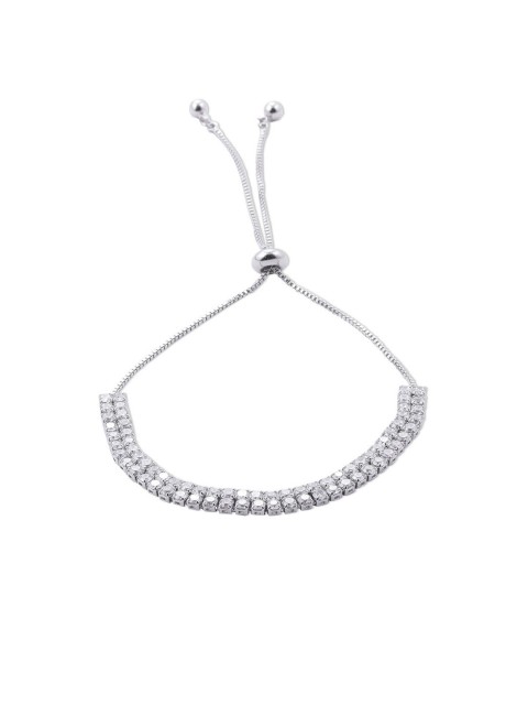 

shaze Silver-Toned Charm Bracelet
