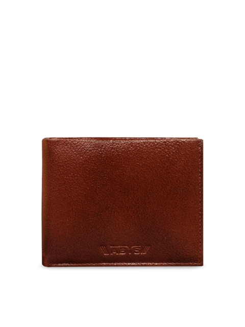 

ABYS Men Brown Textured Two Fold Wallet