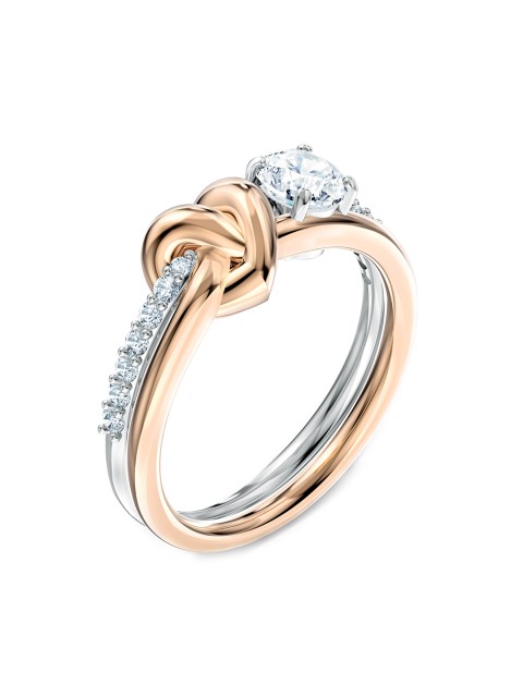 

SWAROVSKI Rose Gold-Toned & White Crystal-Studded Finger Ring
