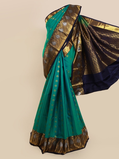 

Pothys Green Pure Silk Woven Design Kanjeevaram Saree