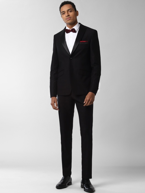 

Peter England Elite Men Black Solid Slim-Fit Single-Breasted Two Piece Formal Suit