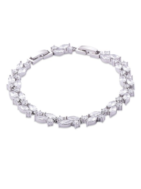 

shaze Women Silver Cubic Zirconia Bracelet