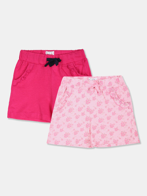 

Donuts Girls Pink Solid Regular Fit Regular Shorts
