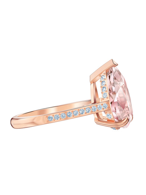 

SWAROVSKI Rose-Gold Toned & Pink Crystal-Studded Vintage Finger Ring