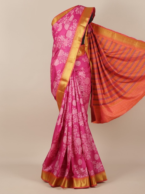 

Pothys Magenta Woven Design Jute Silk Saree