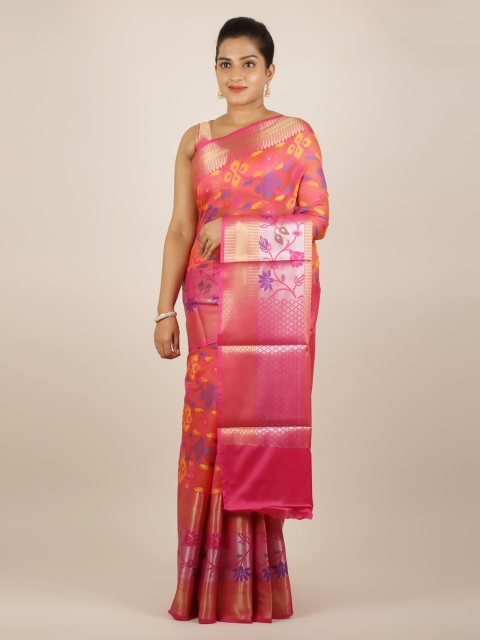 

Pothys Orange Woven Design Cotton Blend Saree