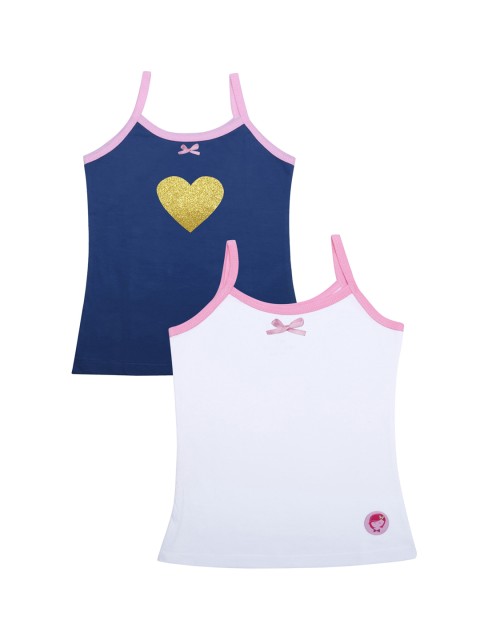 

DChica Girls Pack Of 2 Camisoles, White