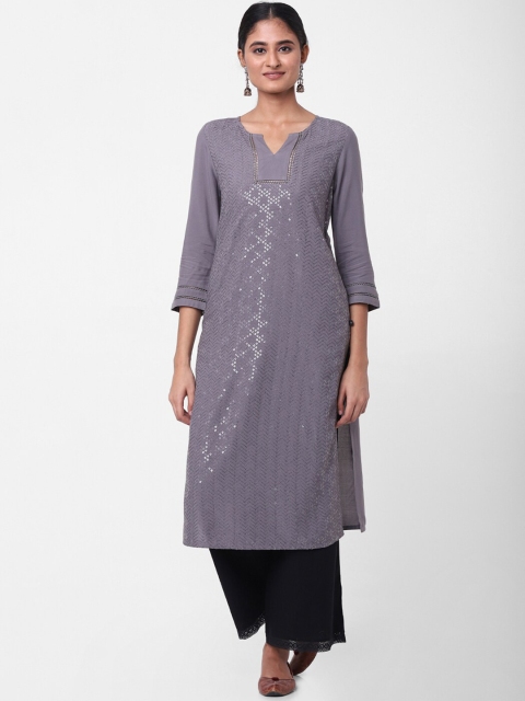 

Naari Women Grey Embellished Kurta