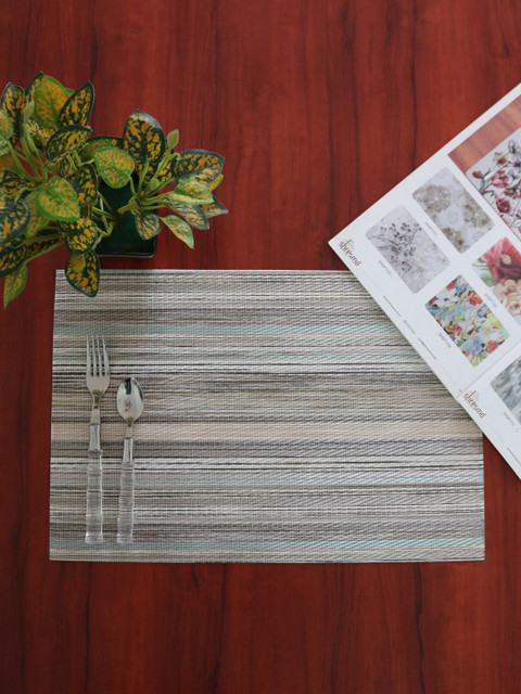 

Shresmo Set of 6 Multicoloured Textured Table Placemats, Multi