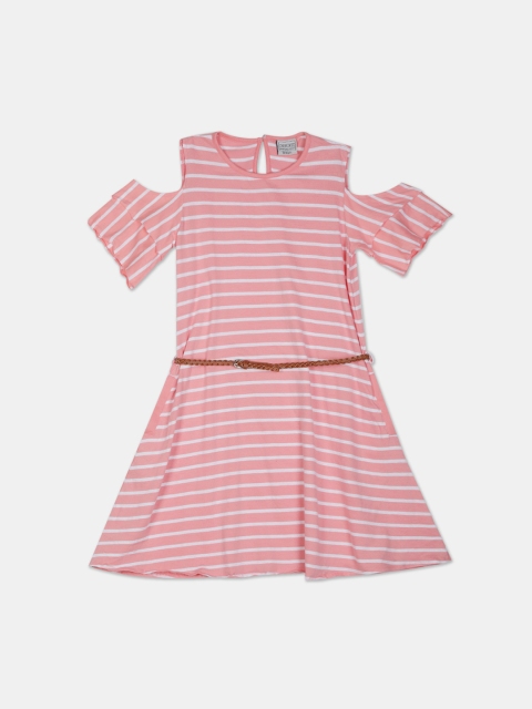 

Cherokee Girls Pink Striped A-Line Dress