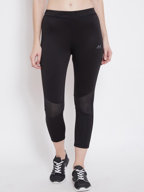 

NIVIA Women Black Solid Slim Fit Capris