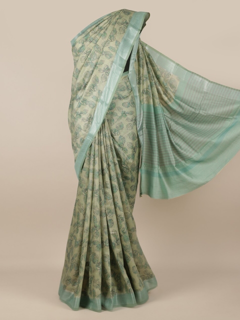 

Pothys Green Woven Design Jute Silk Saree