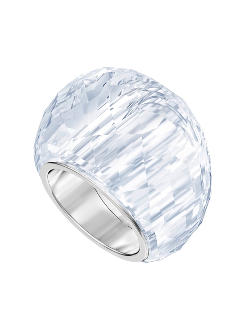 

SWAROVSKI Silver-Toned & White Crystal-Studded Nirvana Finger Ring