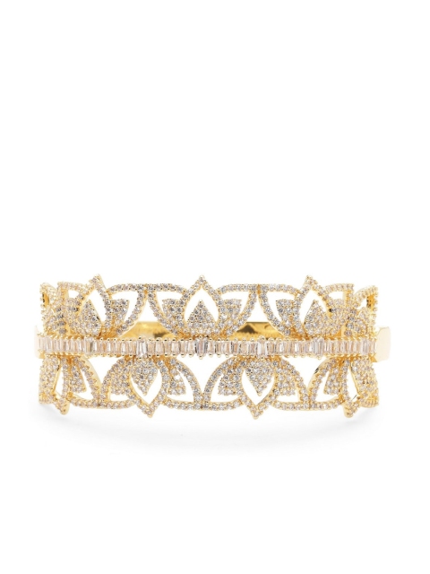 

shaze Gold-Plated Antique Bangle-Style Bracelet
