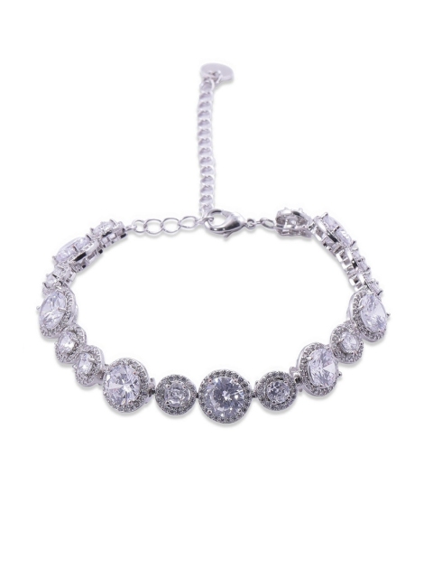 

shaze Silver-Toned Antique Link Bracelet