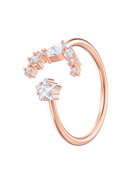

SWAROVSKI White & Rose Gold-Plated Crystal Studded Adjustable Finger Ring