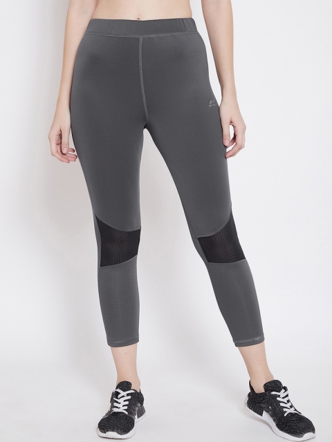

NIVIA Women Grey & Black Solid Slim Fit Capris