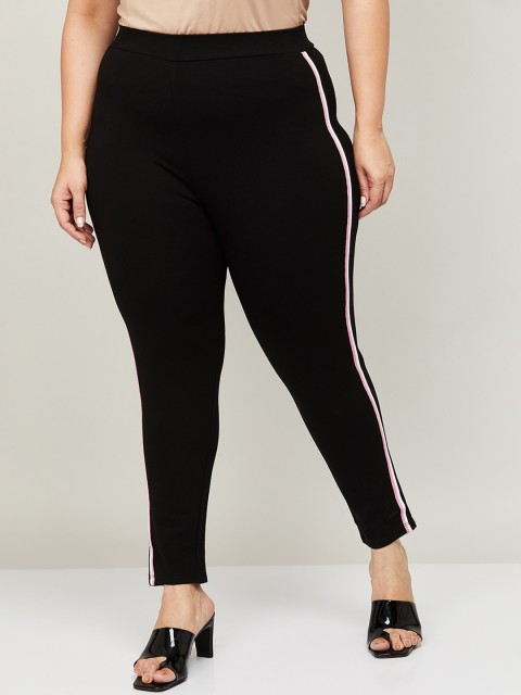 

nexus Women Black Regular Fit Solid Regular Trousers