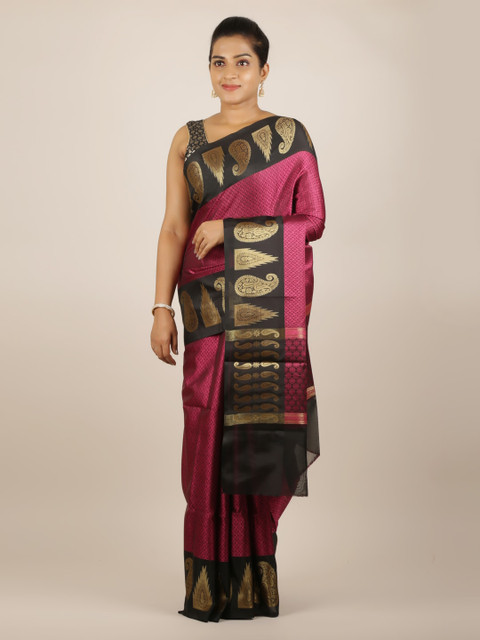 

Pothys Magenta Woven Design Cotton Blend Saree