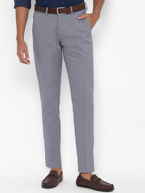 

Allen Solly Men Grey Slim Fit Solid Formal Trousers