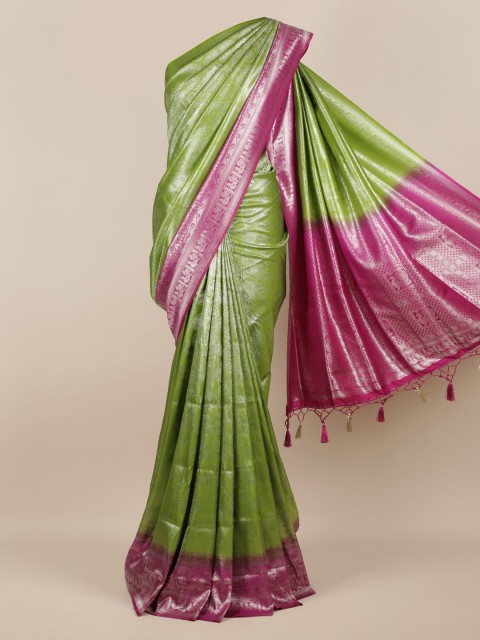 

Pothys Green Woven Design Jute Silk Saree