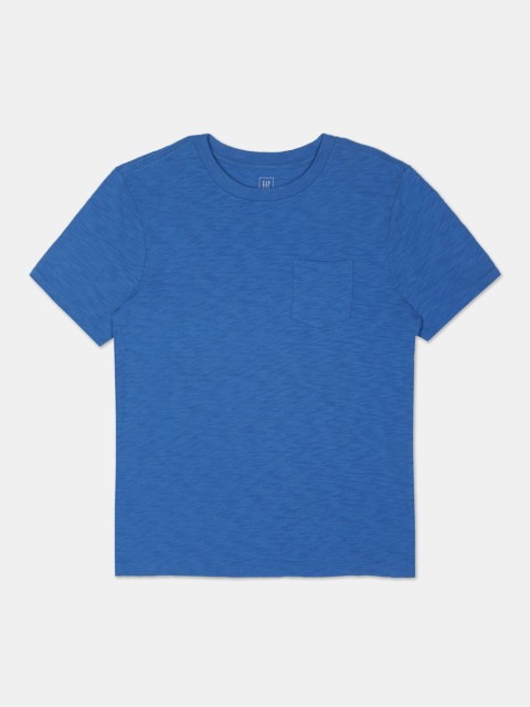 

GAP Boys Blue Short Sleeve Cotton Pocket Slub Tee