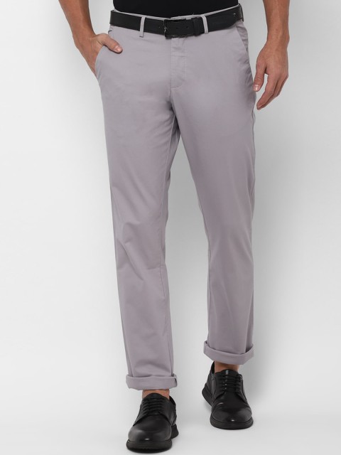 

Allen Solly Men Grey Regular Fit Solid Formal Trousers