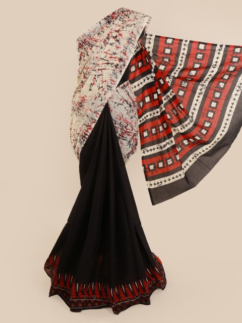 

Pothys Cream-Coloured Striped Pure Cotton Saree