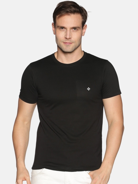 

Dollar Men Black Solid Round Neck T-shirt