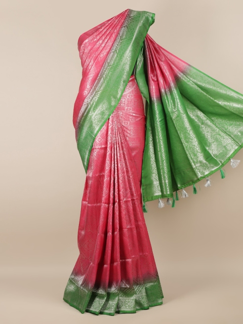 

Pothys Pink Woven Design Jute Silk Saree