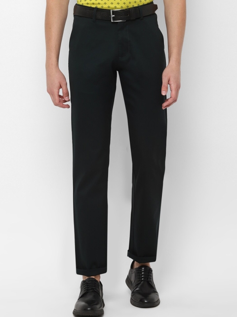 

Allen Solly Men Green Regular Fit Solid Formal Trousers