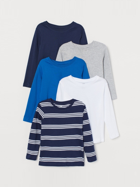 

H&M Boys 5-pack Jersey Tops, Multi