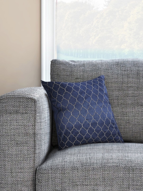 

Living scapes by Pantaloons Blue Single Embroidered Square Cushion Covers