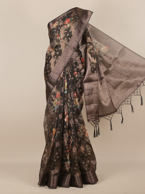 

Pothys Grey Woven Design Tissue Saree
