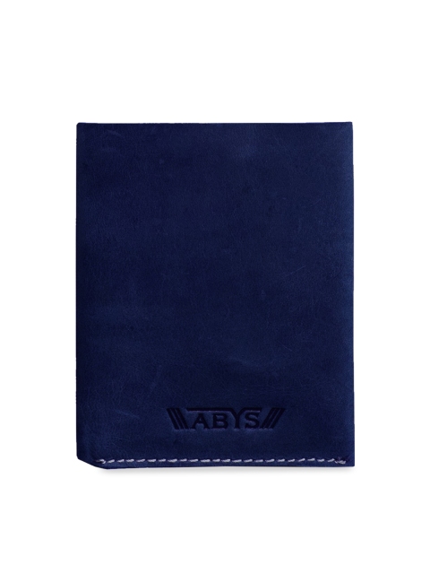 

ABYS Men Navy Blue Textured Card Holder