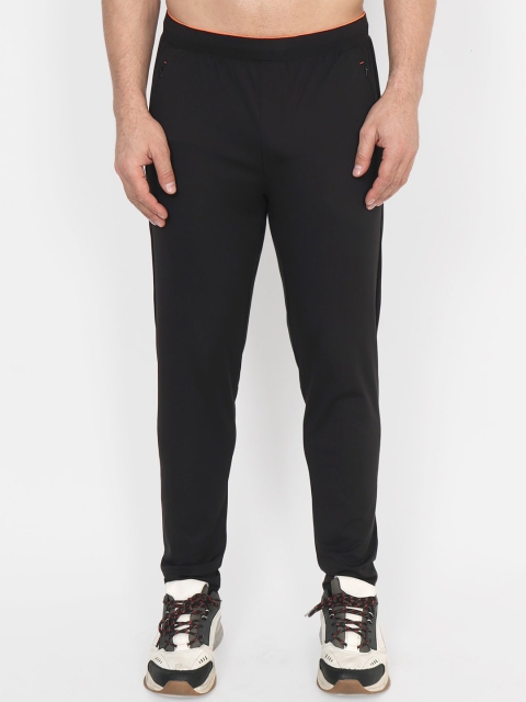 

VEGA Men Black Solid Slim-Fit Dri-Fit Track Pants